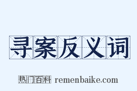 寻案反义词是什么意思的图片